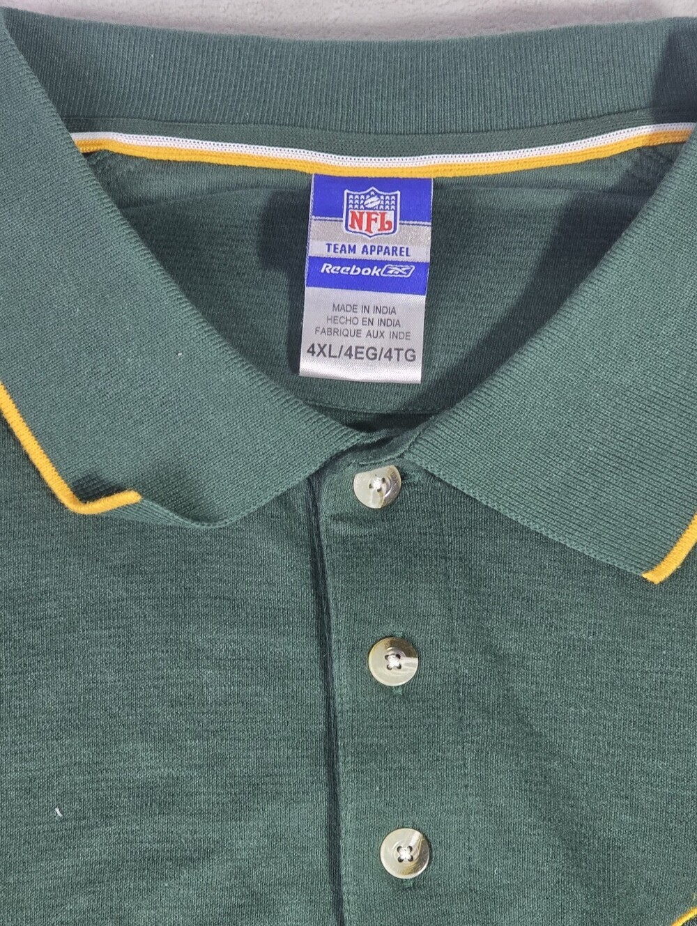 Vintage Reebok NFL Team Apparel Seattle Seahawks Polo Shirt 4XL Green Textured - Picture 4 of 7